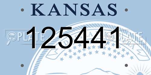 125441 Kansas License Plate