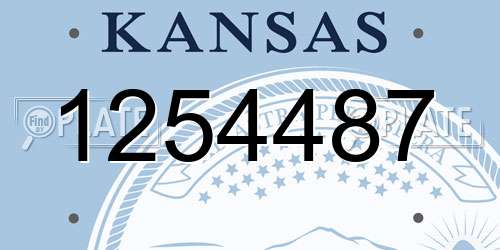1254487 Kansas License Plate