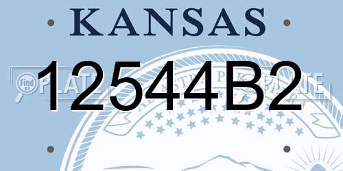 12544B2 Kansas License Plate