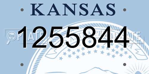 1255844 Kansas License Plate