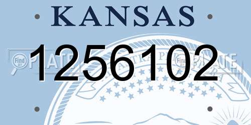 1256102 Kansas License Plate