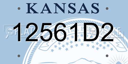 12561D2 Kansas License Plate