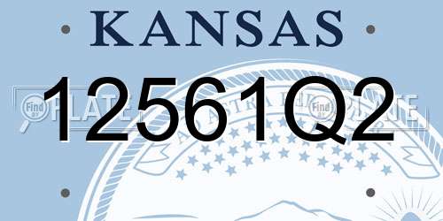 12561Q2 Kansas License Plate