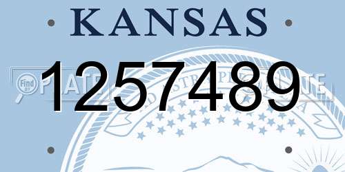 1257489 Kansas License Plate