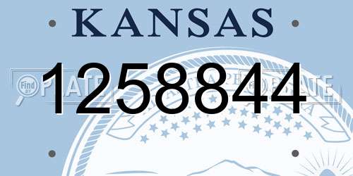 1258844 Kansas License Plate