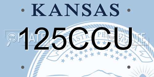 125CCU Kansas License Plate