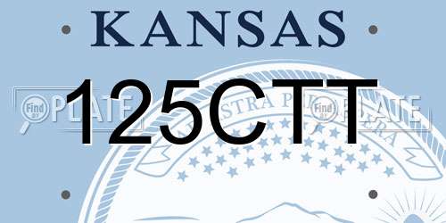 125CTT Kansas License Plate