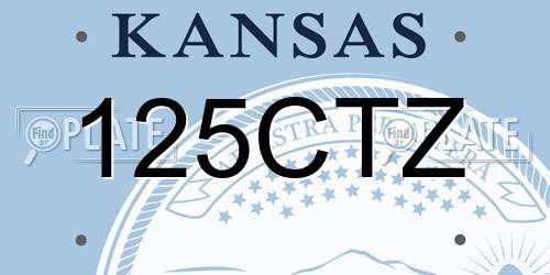 125CTZ Kansas License Plate