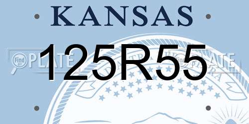 125R55 Kansas License Plate