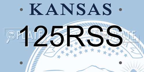 125RSS Kansas License Plate