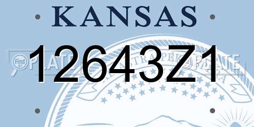 12643Z1 Kansas License Plate