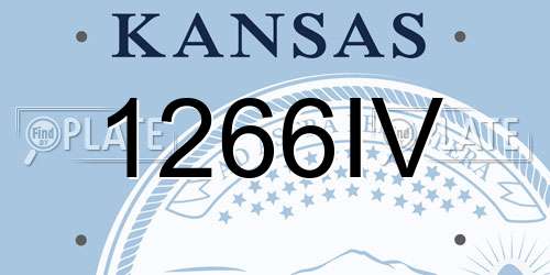 1266IV Kansas License Plate