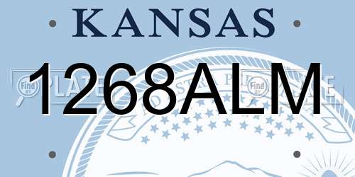 1268ALM Kansas License Plate