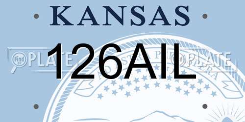 126AIL Kansas License Plate