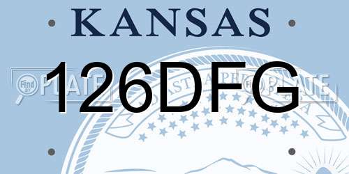 126DFG Kansas License Plate