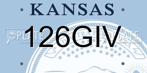126GIV Kansas License Plate