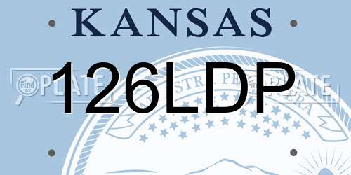126LDP Kansas License Plate