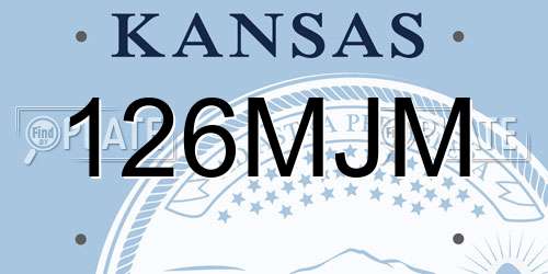 126MJM Kansas License Plate
