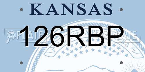 126RBP Kansas License Plate