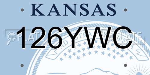 126YWC Kansas License Plate