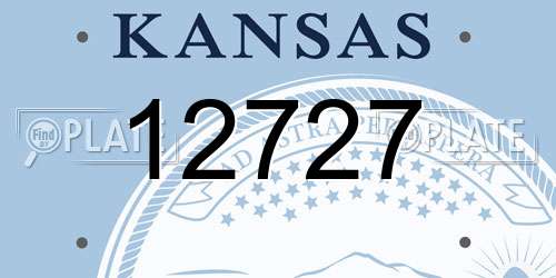 12727 Kansas License Plate
