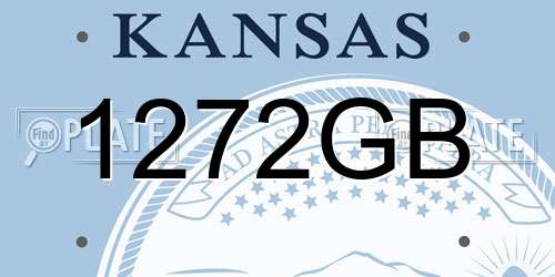 1272GB Kansas License Plate