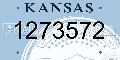 1273572 Kansas License Plate