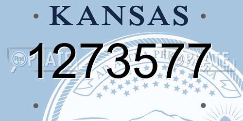 1273577 Kansas License Plate