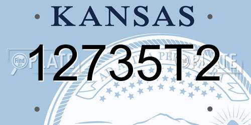 12735T2 Kansas License Plate