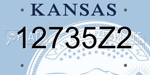 12735Z2 Kansas License Plate