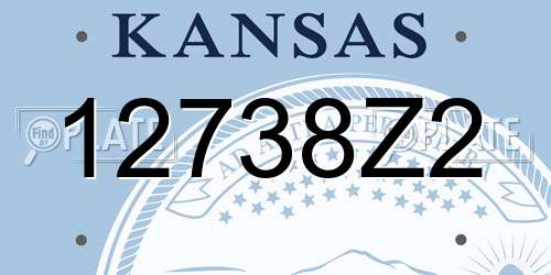 12738Z2 Kansas License Plate