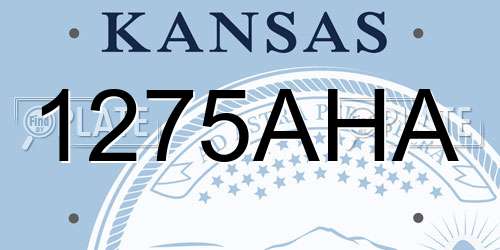 1275AHA Kansas License Plate