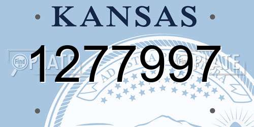 1277997 Kansas License Plate