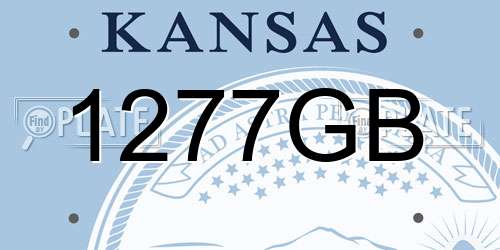 1277GB Kansas License Plate