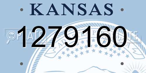 1279160 Kansas License Plate