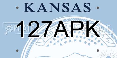 127APK Kansas License Plate