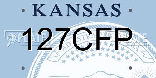 127CFP Kansas License Plate