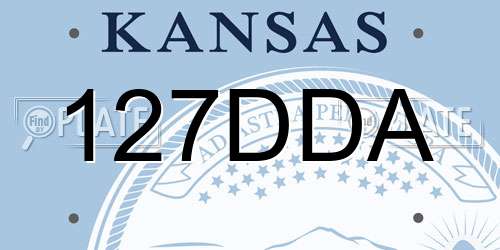 127DDA Kansas License Plate
