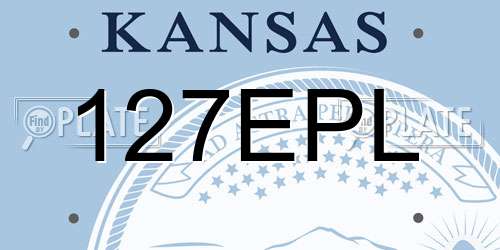 127EPL Kansas License Plate