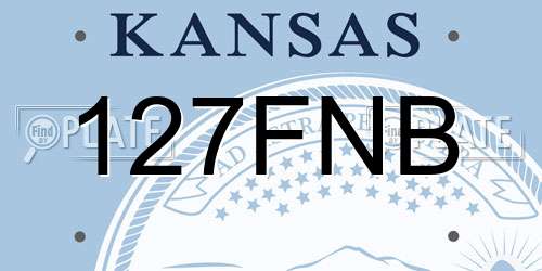 127FNB Kansas License Plate
