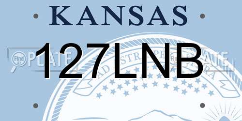 127LNB Kansas License Plate