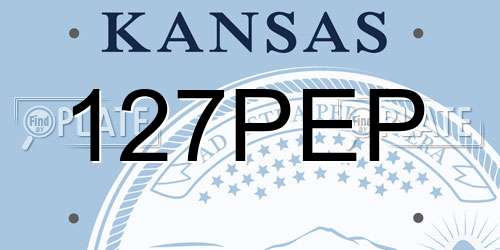 127PEP Kansas License Plate