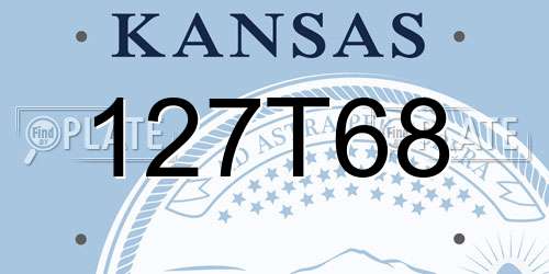 127T68 Kansas License Plate