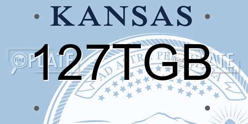127TGB Kansas License Plate