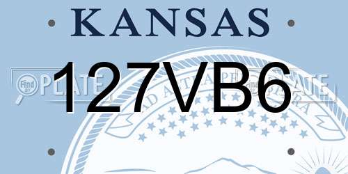 127VB6 Kansas License Plate