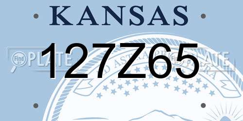127Z65 Kansas License Plate