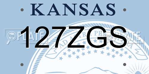 127ZGS Kansas License Plate