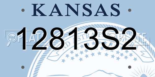 12813S2 Kansas License Plate