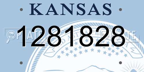 1281828 Kansas License Plate