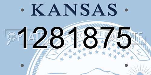 1281875 Kansas License Plate